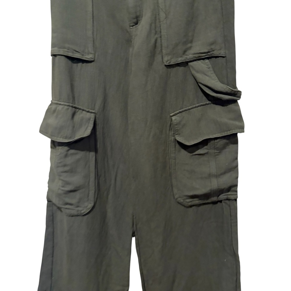 Zara Women's Cargo wide legs- Dark Green pants size XS - Picture 3 of 10